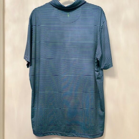 TailorByrd Golf Performance Polo - green and purple stripe XL - Picture 2 of 3